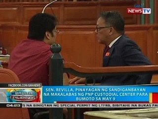 Sen. Revilla, pinayagan ng Sandiganbayan na makalabas ng PNP custodial center para bumoto sa May 9