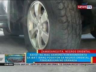Bahay ng mag-aamang kumakandidato sa iba't ibang posisyon sa Negros Oriental, pinasabugan ng granada