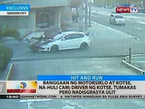 BT: Banggaan ng motorsiklo at kotse, na-huli cam