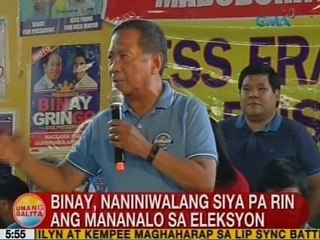 UB: Binay, naniniwalang siya pa rin ang mananalo sa eleksyon