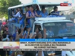 Binay, kumpiyansang siya ang mananalo sa eleksyon sa kabila ng pagbaba ng survey ratings