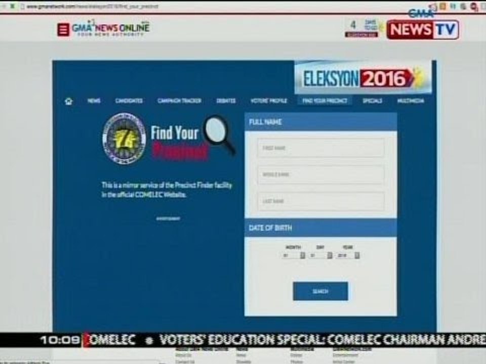 SONA: 'Find Your Precinct' ng GMA News Online, magagamit sa paghahanap ng polling precinct