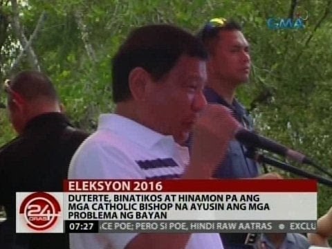24 Oras: Duterte, binatikos at hinamon pa ng mga Catholic bishop na ayusin ang mga problema ng bayan