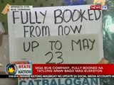 SONA: Mga bus company, fully booked na 3 araw bago mag-eleksyon
