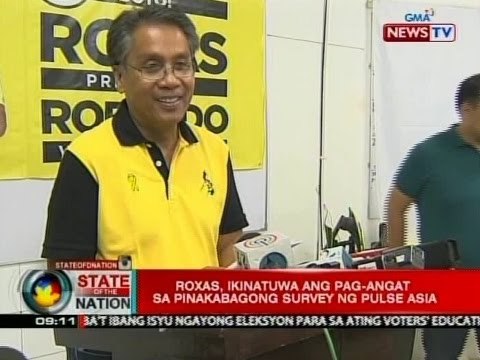SONA: Roxas, ikinatuwa ang pag-angat sa pinakabagong survey ng Pulse Asia