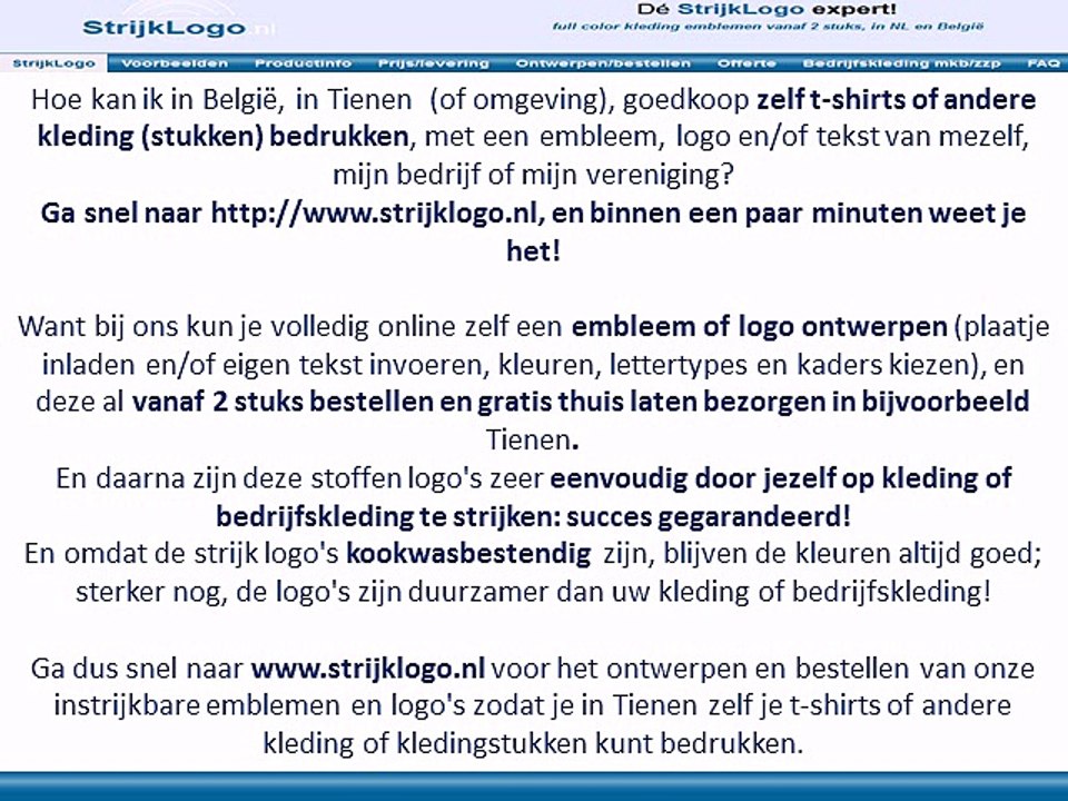 Zelf kleding bedrukken Tienen