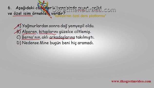 5. Sınıf Türkçe Dersi İsimler Konu Anlatımı | ogretmenburada.com