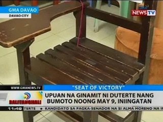BT: Upuan na ginamit ni Duterte nang bumoto noong May 9, iniingatan
