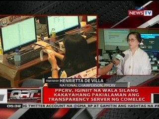 PPCRV, iginiit na wala silang kakayahang pakialaman ang transparency server ng Comelec