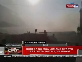 QRT: Bodega ng mga lumang dyaryo at plastic bottle, nasunog