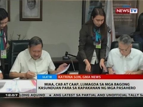 BT: MIAA, CAB at CAAP, lumagda sa mga bagong kasunduan para sa kapakanan ng mga pasahero