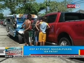 BP: Jeep at pickup sa Dagupan city, nagsalpukan; isa patay