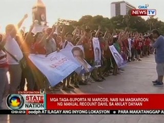 SONA: Mga tagasuporta ni Marcos, nais na magkaroon ng manual recount dahil sa anila'y dayaan