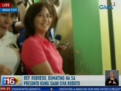 Eleksyon 2016: Rep. Leni Robredo, dumating na sa presinto kung saan siya boboto