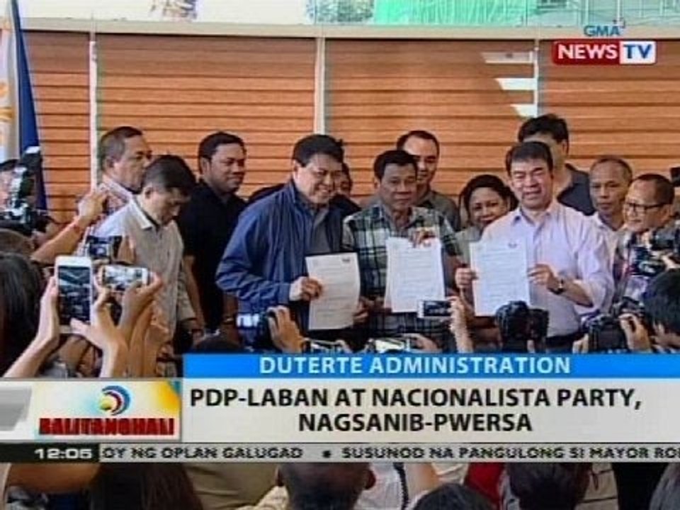 Bt Pdp Laban At Nacionalista Party Nagsanib Pwersa Video Dailymotion 9948