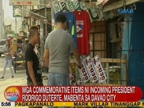 UB: Mga commemorative items ni incoming president Rodrigo Duterte, mabenta sa Davao City