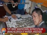 UB: Top 3 most wanted dahil sa pagtutulak umano ng droga at murder, arestado sa Calamba, Laguna