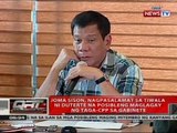 Joma Sison, nagpasalamat sa tiwala ni Duterte na posiblng maglagay ng taga-CPP sa gabinete