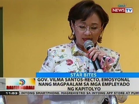 BT: Gov. Vilma Santos-Recto, emosyonal nang magpaalam sa mga empleyado ng kapitolyo