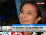 Rep. Leni Robredo, muling bumiyahe pauwi ng Naga sakay ng pampasaherong bus