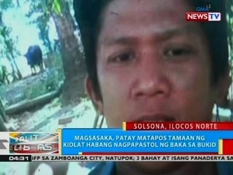 Magsasaka sa Ilocos Norte, patay matapos tamaan ng kidlat habang nagpapastol ng baka sa bukid