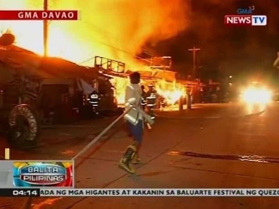 BP: Panaderya  at tatlong bahay sa Davao city, nasunog dahil daw sa sumabog na ilaw
