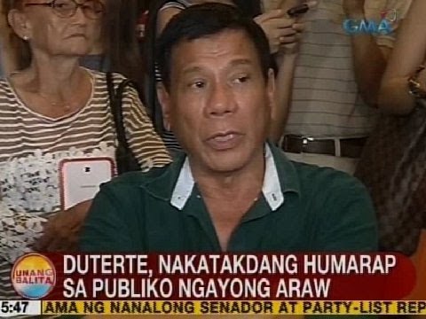 UB: Duterte, nakatakdang humarap sa publiko ngayong Lunes