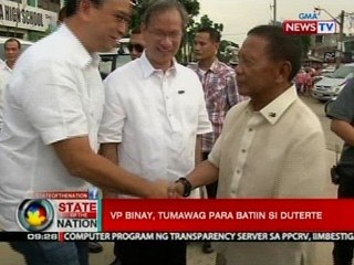 SONA: VP Binay, tumawag para batiin si Duterte