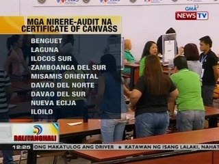 BT: Mga COC mula sa 9 na lalawigan, nirere-audit ng Comelec dahil sa 'di pagkakatugma ng mga boto