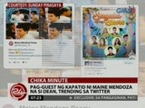 24 Oras: Pag-guest ng kapatid ni Maine Mendoza na si Dean, trending sa Twitter