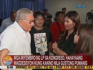 UB: Mga miyembro ng LP sa Kongreso, hahayaang magdesisyon kung kanino nila gustong pumanig