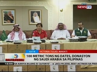 BT: 100 metric tons ng dates, donasyon ng Saudi Arabia sa Pilipinas