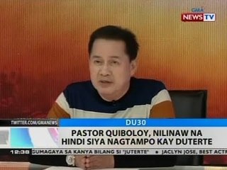BT: Pastor Quiboloy, nilinaw na hindi siya nagtampo kay Duterte
