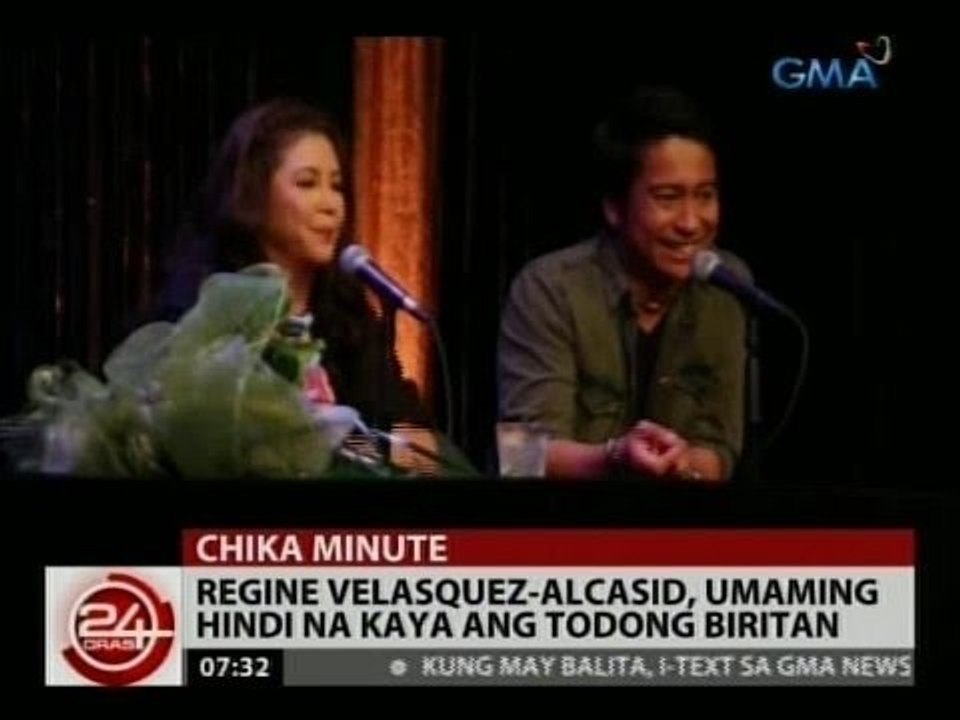 24 Oras: Regine Velasquez-Alcasid, umaming hindi na kaya ang todong biritan