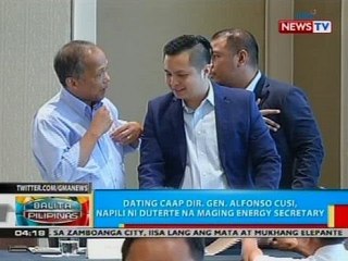 Dating CAAP Dir. Gen. Alfonso Cusi, napili ni Duterte na maging energy secretary