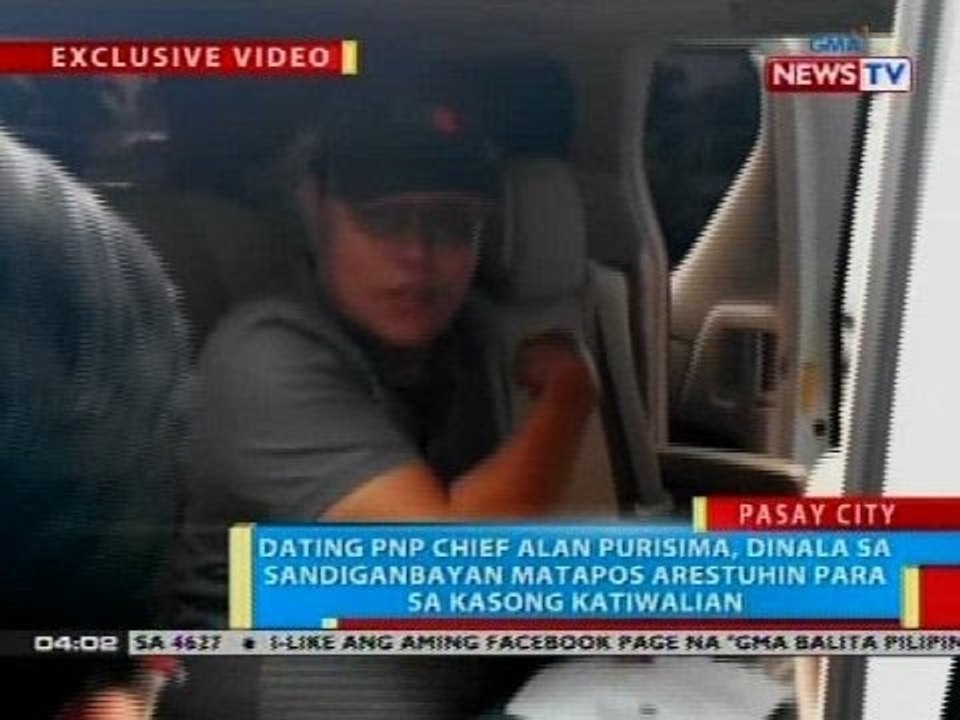 Dating PNP chief Alan Purisima, dinala sa Sandiganbayan matapos arestuhin para sa kasong katiwalian