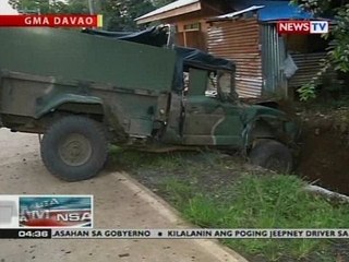 BP: 6 na sundalo, sugatan matapos sumadsad sa kanal ang sinasakyang military truck