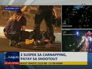 SAKSI: 2 suspek sa carnapping, patay sa shootout