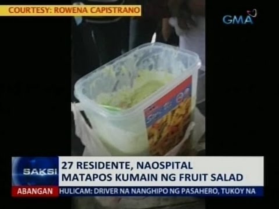 Saksi: Cebu province: 27 residente, naospital matapos kumain ng fruit salad
