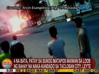 UB: 4 na bata, patay sa sunog matapos maiwan sa loob ng bahay na naka-kandado
