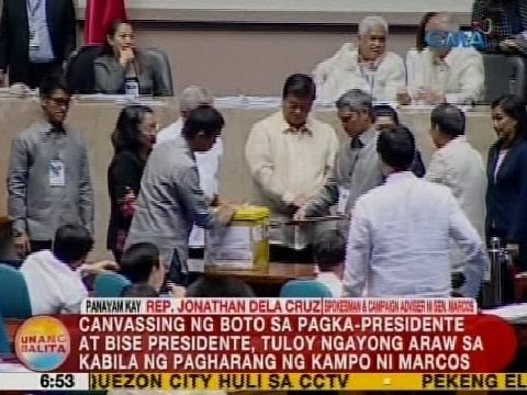 UB: Canvassing ng boto sa pagka-presidente at VP, tuloy sa kabila ng pagharang ng kampo ni BBM