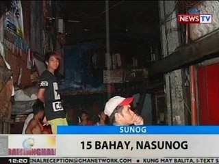 BT: 15 bahay sa Caloocan City, nasunog