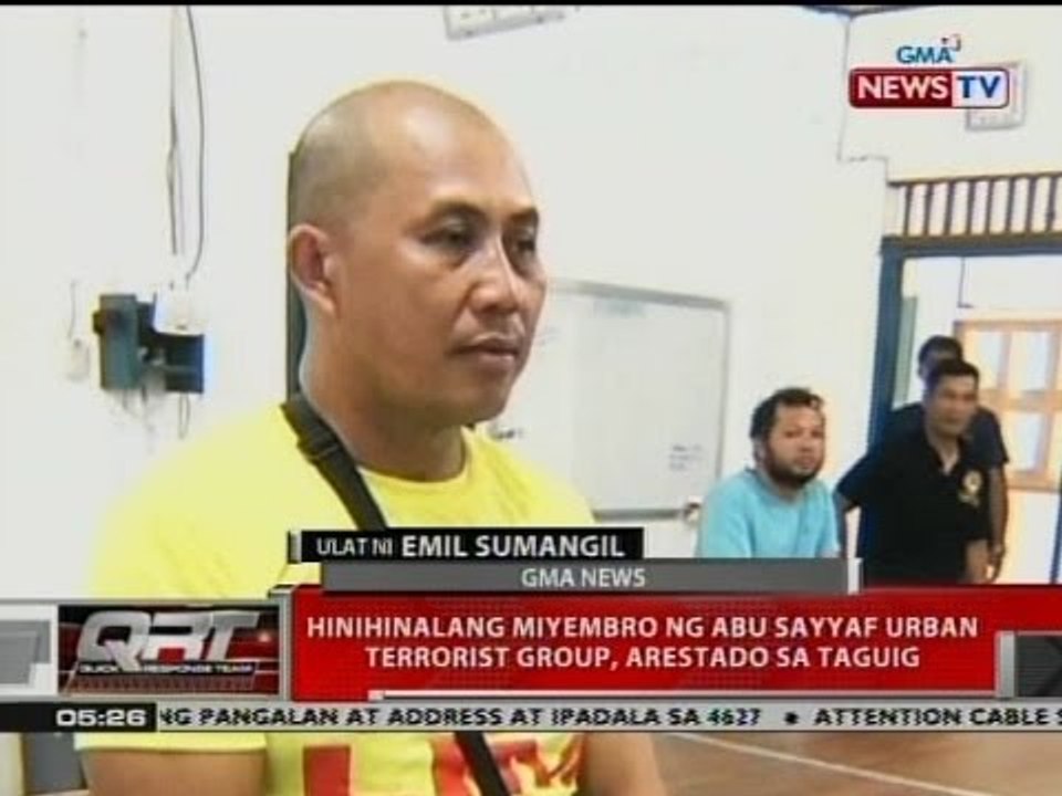 QRT: Hinihinalang miyembro ng Abu Sayyaf Urban Terrorist Group, arestado sa Taguig