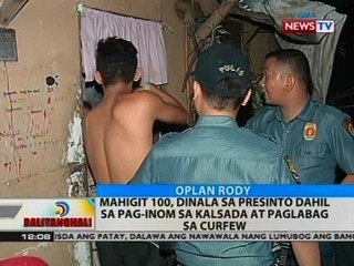 BT: Mahigit 100, dinala sa presinto dahil sa pag-inom sa kalsada at paglabag sa curfew
