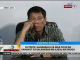 Duterte, nagbabala sa mga pulis na sangkot sa kalakaran ng iligal na droga