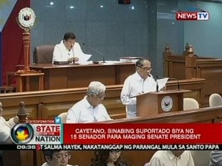 SONA: Cayetano, sinabing suportado siya ng 15 senador para maging senate president