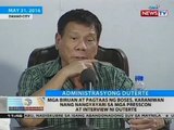 Mga biruan at pagtaas ng boses, karaniwan nang nangyayari sa mga presscon at interview ni Duterte