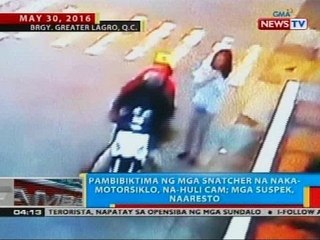 BP: Pambibiktima ng mga snatcher na naka-motorsiklo, na-huli cam