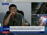 Mga biro, palokong pagtataas ng boses at pagsipol, ilang tugon ni Duterte sa mga tanong ng media