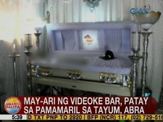 UB: May-ari ng videoke bar, patay sa pamamaril sa Tayum, Abra